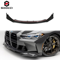 Lame avant en fibre de carbone sèche style V pour BMW G80 G81 M3 G82 G83 M4, spoiler de pare-chocs avant, diffuseur, séparateur