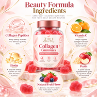 Gummies de collagène à marque privée, complément beauté, formule cheveux, peau, ongles avec biotine et vitamine C, approvisionnement en vrac OEM