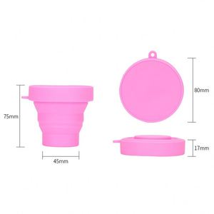 Portable Compact Silicone Collapsible Cup with Lids Reusable Food Grade Folding <b>Mug</b> Convenient <b>Tea</b> Cups & Saucers Drinking Set - Product Image 5