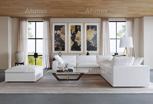 Juego de Sofás Seccionales Modulares Reclinables Italianos ATUNUS de 3 + 1 Plazas, Muebles de Sala de Estar, Sofá Blanco <span class=keywords><strong>Lavable</strong></span> - Product Image 5