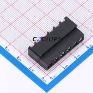 796949-6 Screw Terminal Block Through hole Component (THT),P=5.08mm Connector 5.08mm Black Through Hole 6P - Product Image 1
