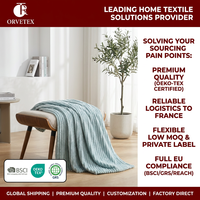 Couverture en flanelle pelucheuse confortable, antistatique, lavable en machine, personnalisée par Orvetex
