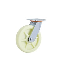 Fabricant professionnel de roulettes, roulettes pivotantes à frein en PP blanc, robustes, 4/5/6/8 pouces