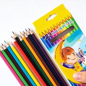 Lápices de Colores de Madera Promocionales 2026 para Estudiantes Escolares, 12 Piezas, 7 Pulgadas, Lápices de Colores de Madera Natural Populares para Colorear y Arte - Product Image 4