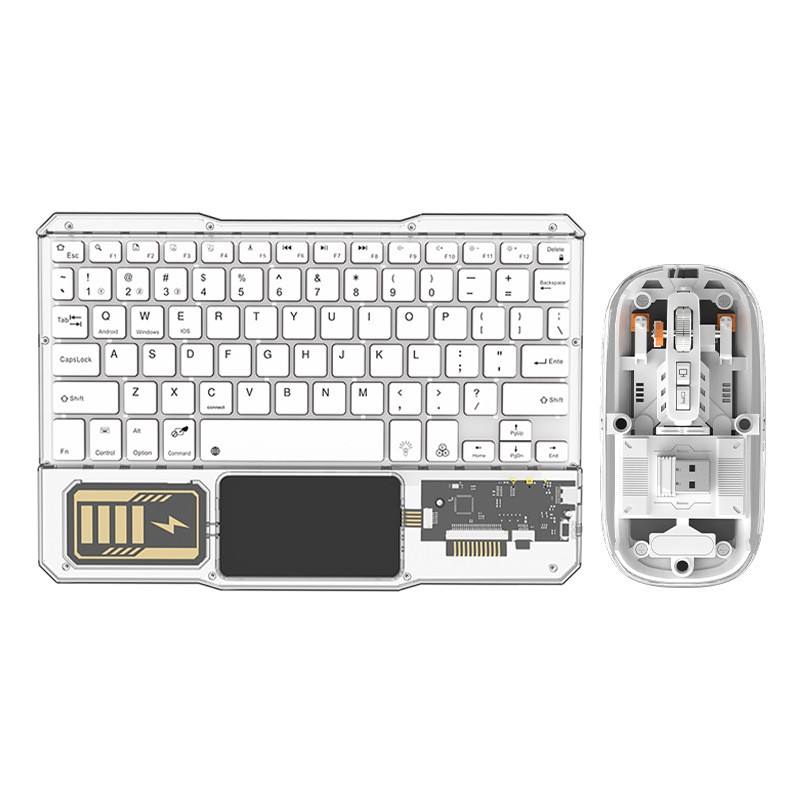 Blanc [Ensemble clavier et souris Bluetooth]