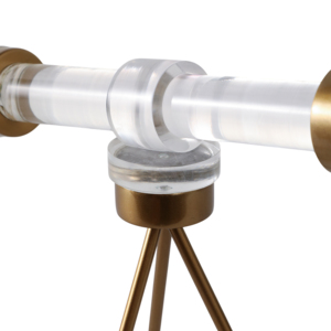 Scultura decorativa a forma di telescopio in acrilico e metallo per soggiorno, ufficio, mensola o tavolino da caffè - Product Image 5