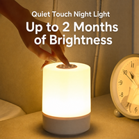 Lampe de chevet LED tactile intelligente, lumière de nuit à intensité variable, rechargeable par USB, blanc chaud, lampe de table pour chambre à coucher, salon, chambre de bébé, sommeil