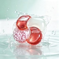 Capsules de lessive concentrées écologiques en gros, formule eau froide, antibactériennes, parfum longue durée