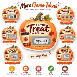 Halloween Trick or Treat Digital Printing Gloss Varnish Ghost Christmas Scratch off Game Cards for Activities - Product Image 2