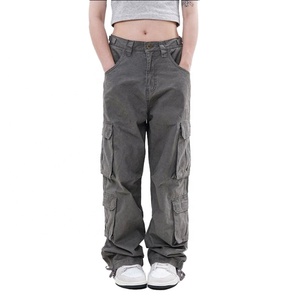 High Waist <strong>Three</strong> <strong>Quarter</strong> Vintage Security Slim Fit Work <strong>Pants</strong> 100% Cotton Men Tactical Ukay Wholesale Embroidered Canvas - Product Image 1