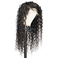 Pelucas de Cabello Humano con Frente de Encaje Brasileño 13*4, Encaje HD Transparente, Peluca de Ondas Profundas, Peluca Frontal Completa de Cabello Peruano