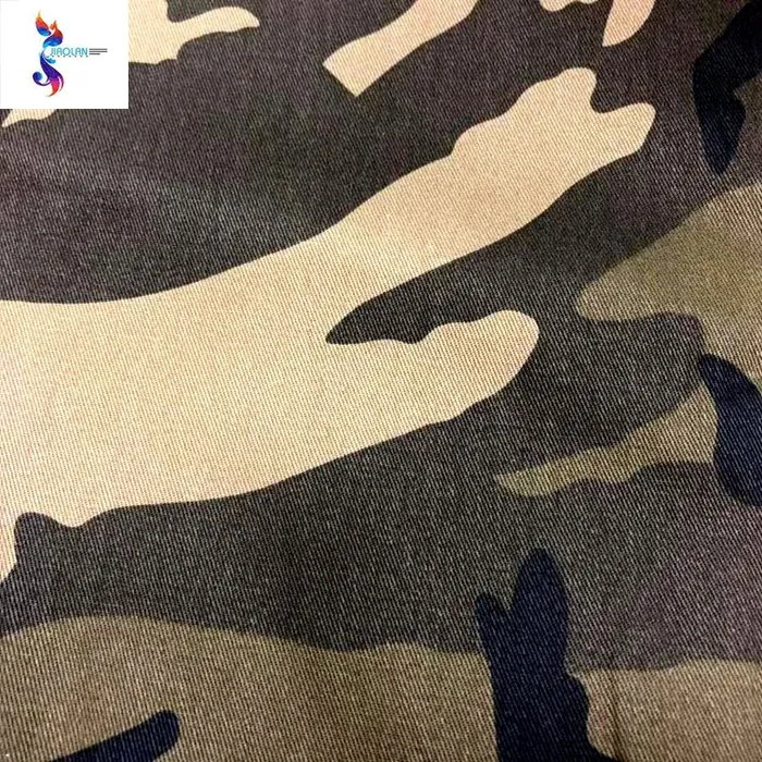Katoen Camouflage Twill Gedrukt Leger Textiel Recyle Stof Voorraad Lot 100% Katoen Effen Geverfd Gekamd Geweven Bloem