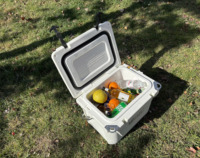 Glacière isotherme 20QT de qualité alimentaire, pratique et portable, avec motif lettres, pour le camping individuel, la pêche, la randonnée et le stockage de glace