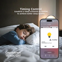 Bilihondim EU Matter Over Thread Mur Gradateur Rotatif 200W Compatible Assistant Standard Télécommande Sans Fil ABC Matériel