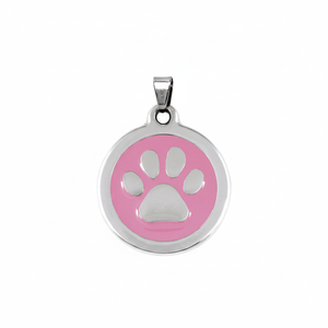 Ciondolo a forma di zampa in acciaio rosa 30 mm, ornamento per animali domestici - Product Image 2