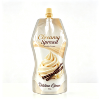 Pochettes à bec verseur brillantes de qualité alimentaire avec bouchon pour sauce chocolatée et liquides, tailles personnalisées OEM/ODM disponibles, sacs Mylar