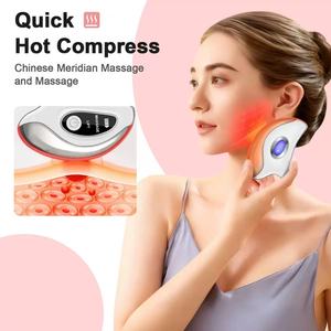 Masseur facial et cervical intelligent à <span class=keywords><strong>double</strong></span> mode chaleur et vibration, <span class=keywords><strong>appareil</strong></span> électrique Gua Sha <span class=keywords><strong>pour</strong></span> le soin du visage, <span class=keywords><strong>pour</strong></span> raffermir, sculpter et prendre soin de la peau - Product Image 4