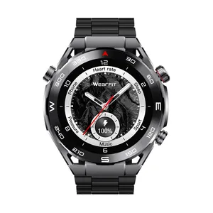 Дешевые новые круглые черные умные часы HW5 Ultimate 1,52 "HD большой экран с интеллектуальным голосовым помощником Смарт-часы