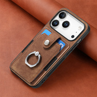 Étui Portefeuille Magnétique pour iPhone 18 17 Pro 16e 16 Pro Max avec Porte-Cartes, Anneau Support et Béquille, Coque Intégrale Antichoc