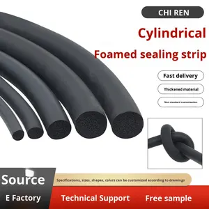 Pulongte Cilindrische Rubberen Schuimzegelstrip Slijtvaste Anti-Botsing O-Vormige Massieve Spons Deur Raam Ruisonderdrukking - Product Image 2