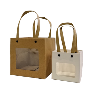 Thân thiện với môi trường Túi giấy Kraft vuông bền cho các cửa hàng hoa & bao bì giáng sinh với logo tùy chỉnh và thiết kế dễ thương - Product Image 3