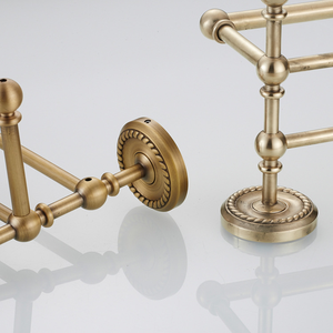 Toallero de Latón Vintage, Soporte de Toallas de Latón Antiguo para Pared de Baño, Juego de Accesorios Rústicos para Baño con Barra para Toallas <span class=keywords><strong>Barcelona</strong></span> - Product Image 3