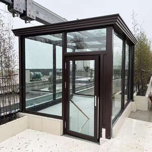 Moderno Sunroom <span class=keywords><strong>Terraza</strong></span> Diseño Aleación de aluminio Insonorizado Jardín Sala de vidrio Pabellón Plano impermeable para Patio Villa Recinto - Product Image 2