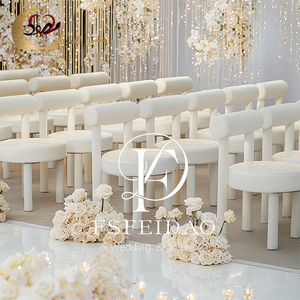 Chaise de mariage en velours rembourrée au design moderne pour restaurant d'hôtel - Product Image 1