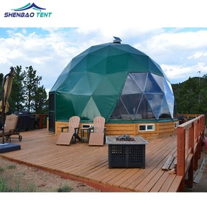 Lujo media esfera exterior estructura de acero blanco verde amarillo fiesta circo evento cúpula tienda - Product Image 1