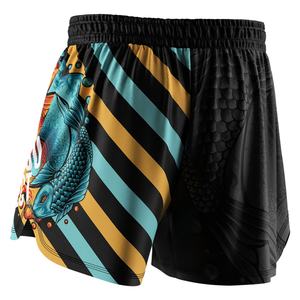 กางเกงขาสั้นออกกำลังกายแบบสั่งทำพิเศษ แห้งเร็ว สำหรับยกน้ำหนัก เสริมสร้างกล้ามเนื้อ วิ่ง บาสเก็ตบอล ผลิตจากโพลีเอสเตอร์ สำหรับผู้ชาย - Product Image 2