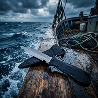 Titan-Messer mit Gezahnter Klinge Essentielles Sicherheitsmesser für Tauchen und Speerfischen