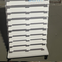 Expositor de Muestras de Madera de 5 Niveles con Panel para Póster