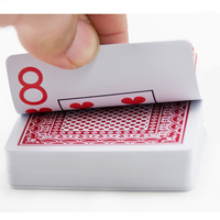 Cartes à jouer en plastique durables et portables avec logo personnalisé pour les jeux de famille