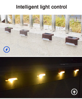 Lampes de pont solaires 1-6 PacK Lampes de marchepieds d'extérieur Lampe solaire à led étanche pour escaliers Garde-corps Clôture Cour Patio et voie