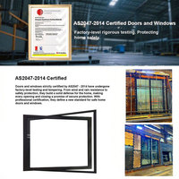 Portes et fenêtres à cadre en aluminium résistant aux chocs et aux ouragans Fenêtre à battant coulissante à double vitrage en aluminium