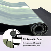 Tapis de yoga camouflage en caoutchouc naturel PU, écologique, antidérapant, épaisseur 5 mm, avec logo personnalisé de luxe, pour femmes, pour la maison