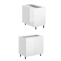Armoires de cuisine en bois modulaires de haute qualité, assemblage en kit, panneaux plats, placage pour les constructeurs