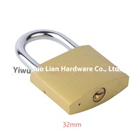Cadenas en fer à déverrouillage direct 32 mm, petit cadenas de sécurité à clé unique en acier inoxydable et cuivre, petite taille