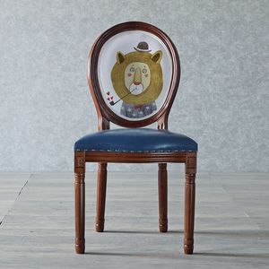 Sedia da Pranzo Moderna <span class=keywords><strong>in</strong></span> Stile Luigi XVI <span class=keywords><strong>con</strong></span> Schienale Rotondo, Rivestimento <span class=keywords><strong>in</strong></span> Tessuto Stampa <span class=keywords><strong>Legno</strong></span> Rovere Francese e <span class=keywords><strong>Gambe</strong></span> <span class=keywords><strong>in</strong></span> Metallo, Ideale per Workshop - Product Image 5