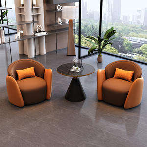 Sofá de Oficina de Cuero con Esponja de Alta Densidad, Muebles Cómodos para Sala de Estar - Product Image 4