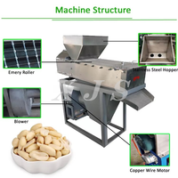 Machine électrique automatique multifonctionnelle en acier inoxydable pour éplucher la peau de haricot de noisette d'arachide blanchie