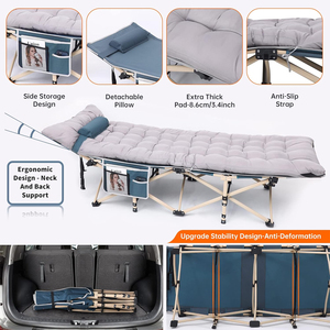 Cama Portátil <span class=keywords><strong>de</strong></span> Lujo Personalizada <span class=keywords><strong>de</strong></span> Alta Calidad para Exteriores, Cama <span class=keywords><strong>de</strong></span> Jardín, Cama Individual para Acampar con Colchón - Product Image 3