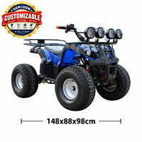 Quad électrique mini bull robuste, nouveau design personnalisable, 48V 750W, pneus à vide de 8 pouces, avec 4 feux de signalisation