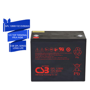 Batería CSB GPL12800 12V <span class=keywords><strong>80Ah</strong></span> de Larga Duración, Libre de Mantenimiento, Recargable, VRLA, de Plomo-Ácido para UPS - Product Image 1