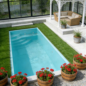 Piscine à toboggan, petite piscine enterrée, piscine extérieure à remous, piscine en fibre de verre, mosaïques pour piscine - Product Image 5