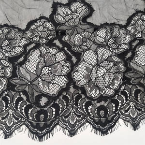 Bordure en dentelle large pour cils, en nylon écologique, motif floral, garniture de luxe élégante pour robes de mariée et accessoires vestimentaires - Product Image 4