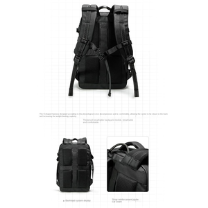 Unisex Multi-Functional Travel Computer <b>Backpack</b> Oxford Polyester 36-<b>55L</b> Capacity Release Air Bag Zipper Closure Waterproof - Product Image 4