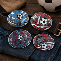 Hebilla de Cinturón de Aleación de Zinc con Soporte para Cerveza, Regalo para Aficionados al Fútbol, Souvenir para Fiesta de Fútbol, Listo para Enviar al por Mayor