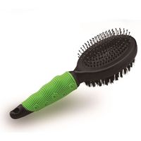 Brosse double face 3 en 1 en plastique recyclé et acier inoxydable pour chiens, soin des poils écologique, toilettage élégant