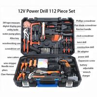 Ensemble d'outils électriques sans fil multifonctionnel de 112 pièces, perceuse électrique, coffret d'outils, perceuse électrique
